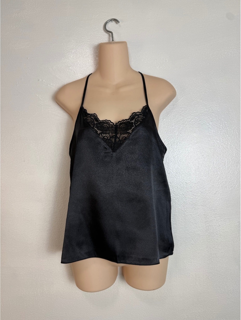 In Bloom by Jonquil Black Lace Satin Camisole Top XS